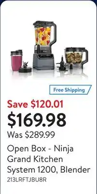 Walmart Open Box - Ninja Grand Kitchen System 1200, Blender offer