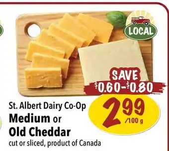 Farm Boy St. Albert Dairy Co-Op Medium or Old Cheddar offer