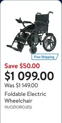 Walmart Foldable Electric Wheelchair offer