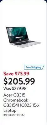 Walmart Acer CB315 Chromebook CB3154HC823 156 Laptop offer