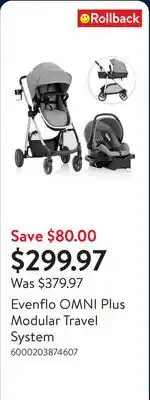 Walmart Evenflo OMNI Plus Modular Travel System offer