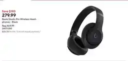 Staples Beats Studio Pro Wireless Headphones - Black offer