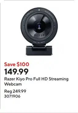 Staples Razer Kiyo Pro Full HD Streaming Webcam offer