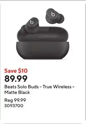 Staples Beats Solo Buds - True Wireless - Matte Black offer