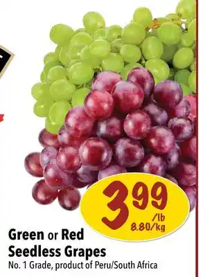 Farm Boy Green or Red Seedless Grapes offer