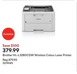 Staples Brother HL-L3280CDW Wireless Colour Laser Printer offer