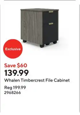 Staples Whalen Timbercrest File Cabinet offer