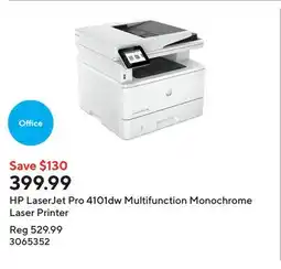 Staples HP LaserJet Pro 4101dw Multifunction Monochrome Laser Printer offer