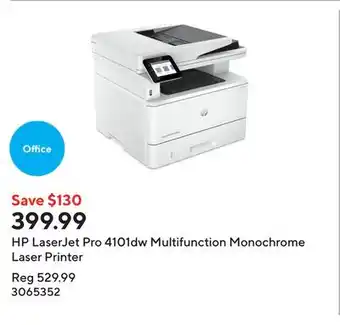 Staples HP LaserJet Pro 4101dw Multifunction Monochrome Laser Printer offer