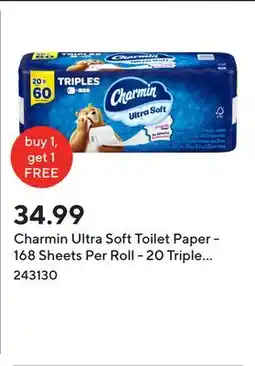 Staples Charmin Ultra Soft Toilet Paper - 168 Sheets Per Roll - 20 Triple Rolls offer