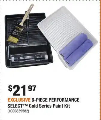 Home Depot EXCLUSIVE 6-PIECE PERFORMANCE SELECT Gold Series Paint Kit offer