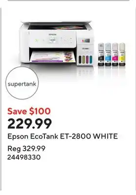 Staples Epson EcoTank ET-2800 WHITE offer