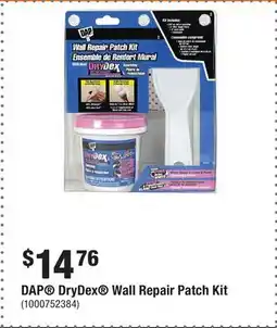 Home Depot DAP DryDex Wall Repair Patch Kit offer