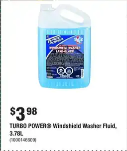 Home Depot TURBO POWER Windshield Washer Fluid, 3.78L offer