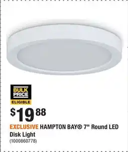 Home Depot EXCLUSIVE HAMPTON BAY 7 Round LED Disk Light offer