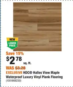 Home Depot EXCLUSIVE HDC Halles View Maple Waterproof Luxury Vinyl Plank Flooring offer