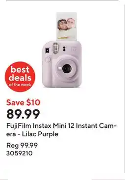 Staples FujiFilm Instax Mini 12 Instant Camera - Lilac Purple offer