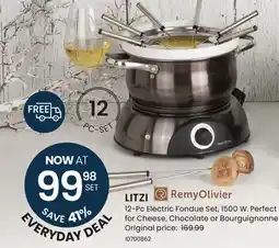 Stokes 12-Pc Electric Fondue Set, 1500 W. Perfect for Cheese, Chocolate or Bourguignonne offer