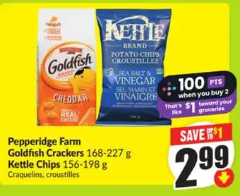 FreshCo Pepperidge Farm Goldfish Crackers 168-227g Kettle Chips 156-198g offer