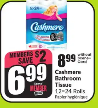 FreshCo Cashmere Bathroom Tissue 12=24 Rolls offer