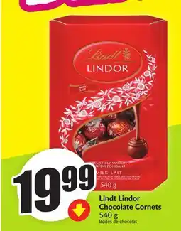 FreshCo Lindt Lindor Chocolate Cornets 540 g offer