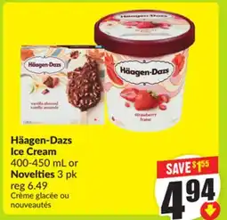 FreshCo Häagen-Dazs Ice Cream 400-450mL or Novelties 3pk offer