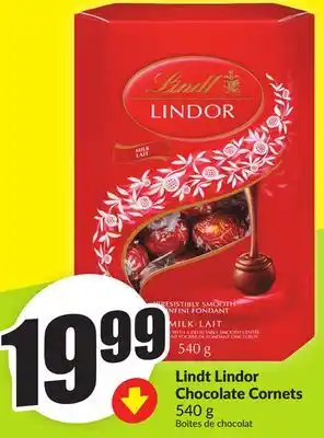 Chalo FreshCo Lindt Lindor Chocolate Cornets 540 g offer