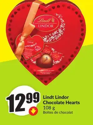 Chalo FreshCo Lindt Lindor Chocolate Hearts 108 g offer