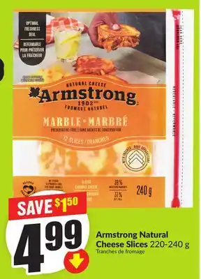 FreshCo Armstrong Natural Cheese Slices 220-240g offer