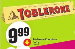 Chalo FreshCo Toblerone Chocolate 360 g offer