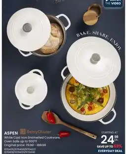 Stokes ASPEN White Cast Iron Enamelled Cookware offer