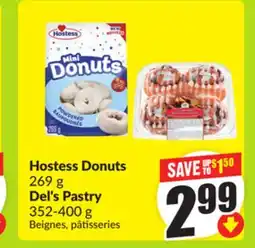 FreshCo Hostess Donuts 269 g Del's Pastry 352-400 g offer