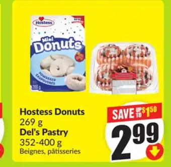 FreshCo Hostess Donuts 269 g Del's Pastry 352-400 g offer