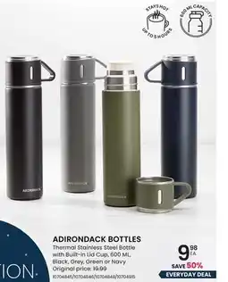 Stokes ADIRONDACK BOTTLES Thermal Stainless Steel Bottle with Built-in Lid Cup offer