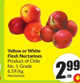 FreshCo Yellow or White Flesh Nectarines Product of Chile No. 1 Grade 6.59/kg offer