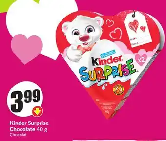 FreshCo Kinder Surprise Chocolate 40g offer