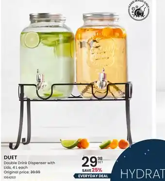 Stokes DUET Double Drink Dispenser with Lids, 4 L each offer