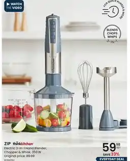 Stokes ZIP Electric 3-in-1 Hand Blender Chopper & Whisk offer