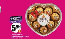 FreshCo Ferrero Rocher Chocolate Hearts 100g offer