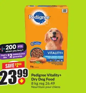 Chalo FreshCo Pedigree Vitality+Dry Dog Food 8 kg offer