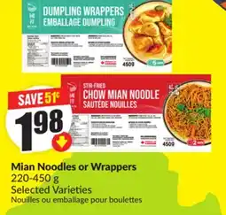 FreshCo Mian Noodles or Wrappers 220-450 g Selected Varieties offer