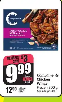 FreshCo Compliments Chicken Wings Frozen 800g offer