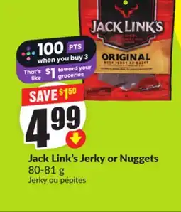 FreshCo Jack Link's Jerky or Nuggets 80-81 g offer