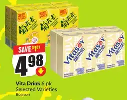 FreshCo Vita Drink 6 pk Selected Varieties offer