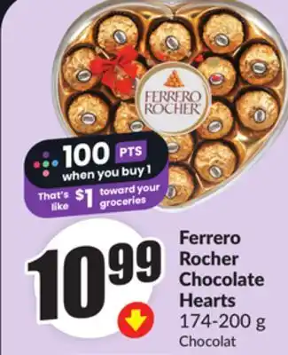 Chalo FreshCo Ferrero Rocher Chocolate Hearts 174-200 g offer