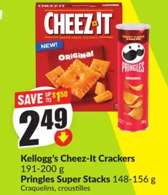 Chalo FreshCo Kellogg's Cheez-It Crackers 191-200 g Pringles Super Stacks 148-156 g offer