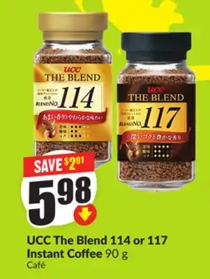 Chalo FreshCo UCC The Blend 114 or 117 Instant Coffee 90 g offer