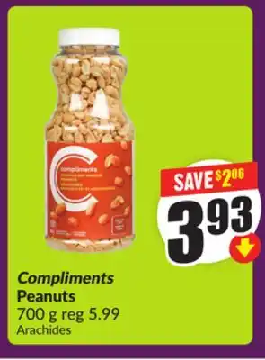 Chalo FreshCo Compliments Peanuts 700 g offer