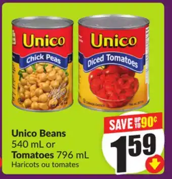 Chalo FreshCo Unico Beans 540 mL or Tomatoes 796 mL offer