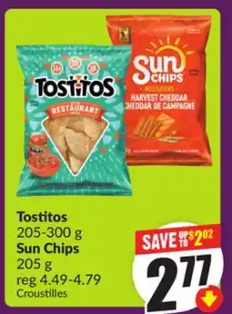 Chalo FreshCo Tostitos 205-300 g Sun Chips 205 g offer